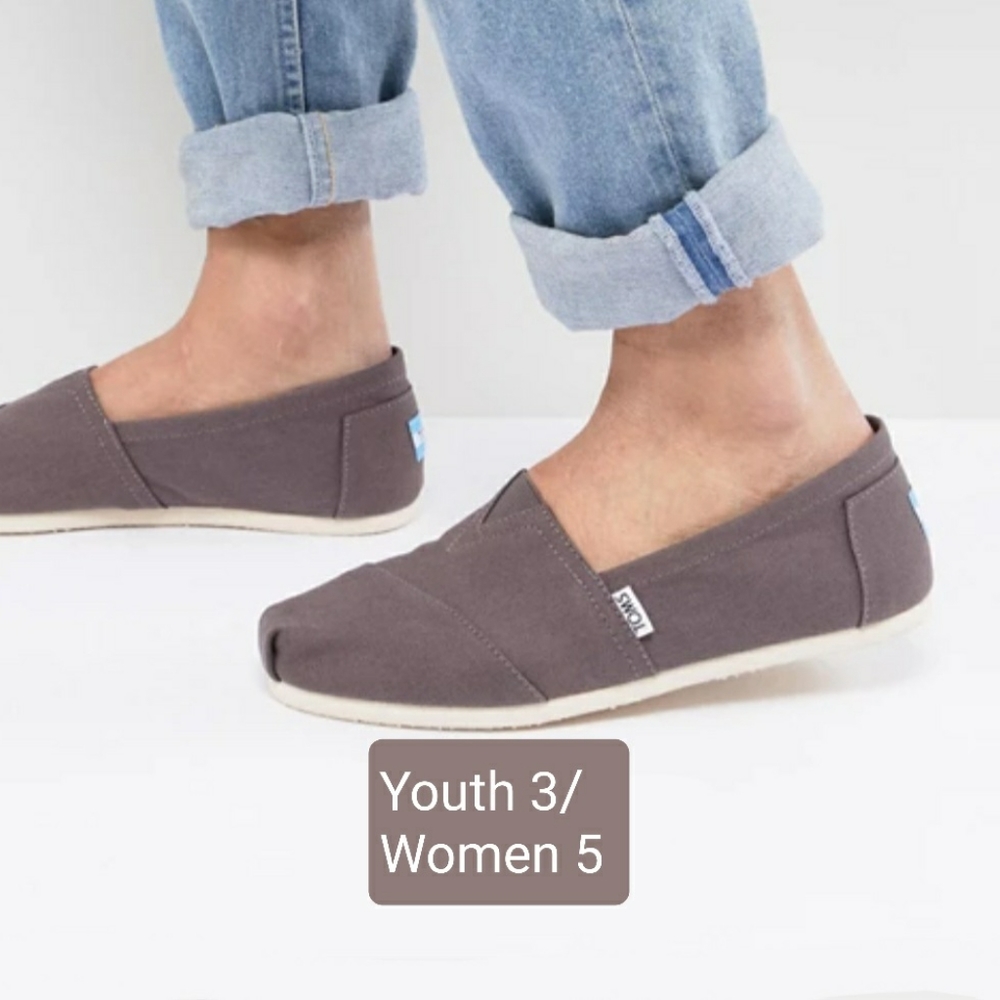 NEW TOMS! - Classic Grey Slip-Ons